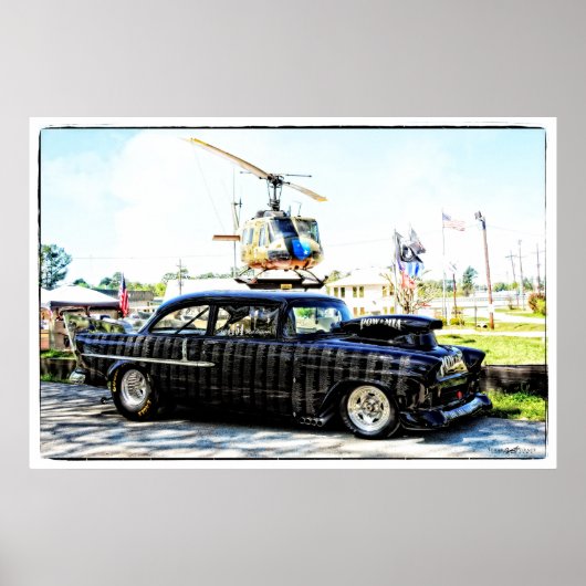 1955 Chevy POW-MIAレースカー ポスター (正面)