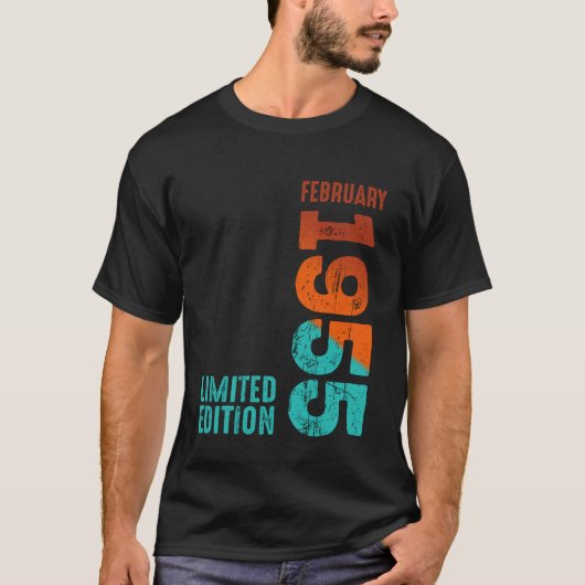 1955 Limited Edition 1955 February 1955 Year 1955  Tシャツ (正面)