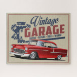 1955 Vintage Garage Jigsaw Puzzle ジグソーパズル<br><div class="desc">This is a rendering created with digital airbrushing along with a digitally created background.</div>