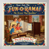 1955 Vintage Television Advertising Poster ポスター (正面)