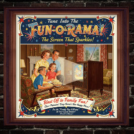 1955 Vintage Television Advertising Poster ポスター