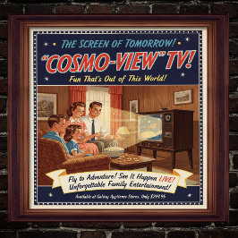 1955 Vintage Television Advertising Poster ポスター