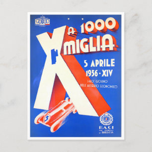 1956イタリア1000マイルグランプリ ポストカード