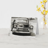 1956キャデラッククーペデヴィル カード (黄色い花)