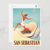 1956サンセバスチャンのスペインのヴィンテージ旅行 ポストカード (正面/裏面)