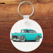 1956シェヴィベリアターコイズ車 キーホルダー (正面)