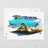 1956シェヴィーノマドターコイズ車 ポストカード (正面/裏面)