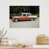 1956シボレーBel-Air 4ドアセダン ポスター (キッチン)