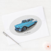 1956ベルエアステッカー 楕円形シール (封筒)