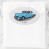 1956ベルエアステッカー 楕円形シール (バッグ)