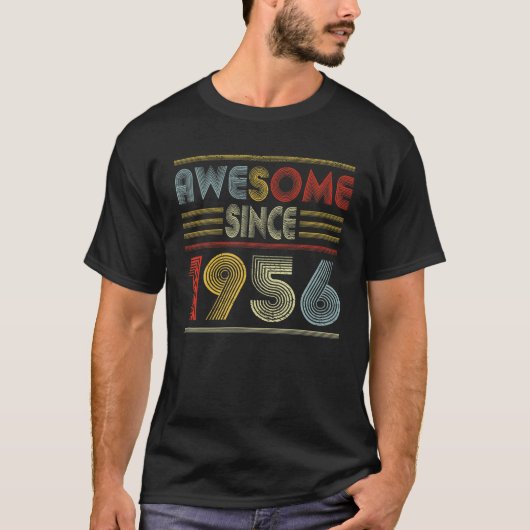 1956レトロ66Bi素晴らし以来66歳の贈り物 Tシャツ (正面)