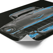 1956山形「NEON BLUE GLOW」 ポスター (角)