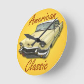 1956年のキャデラックDeVille ラウンド壁時計 (傾斜)