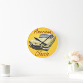 1956年のキャデラックDeVille ラウンド壁時計 (ホーム)