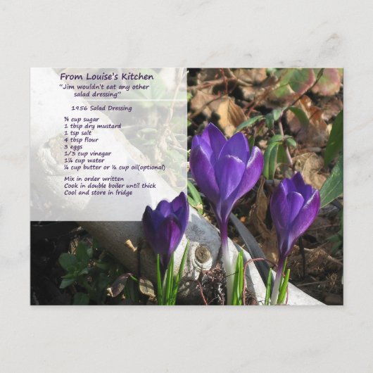 1956年のサラダドレッシングはがき ポストカード (正面)