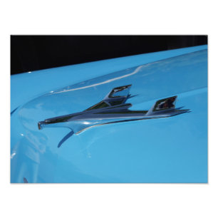 1956年のシボレーBel Airのフードのオーナメント フォトプリント