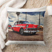 1956年の水彩アートChevrolet Bel Air クッション (ブランケット)