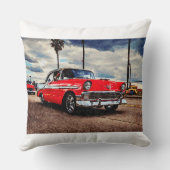 1956年の水彩アートChevrolet Bel Air クッション (裏面)