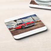 1956年の水彩アートChevrolet Bel Air コースター (左側)