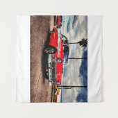 1956年の水彩アートChevrolet Bel Air タペストリー (正面(横))