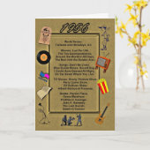 1956年の素晴らしいイベントのバースデー・カード カード (黄色い花)