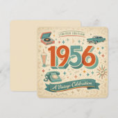 1956年の誕生日お祝いに | 50年代レトロ風 シーズンカード (正面/裏面)
