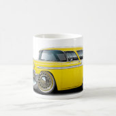 1956年の遊牧民の黄色白の車 コーヒーマグカップ (中央)