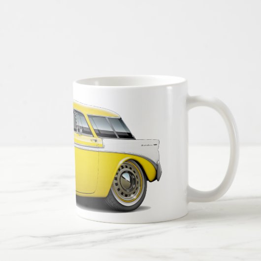 1956年の遊牧民の黄色白の車 コーヒーマグカップ (右)