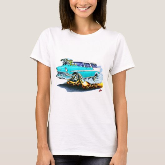 1956年のChevyの遊牧民のターコイズ車 Tシャツ (正面)