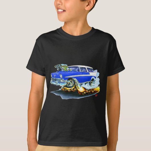 1956年のChevyの遊牧民の青車 Tシャツ (正面)