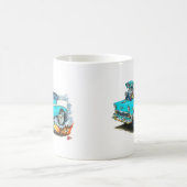 1956年のChevy 150-210のターコイズ車 コーヒーマグカップ (中央)