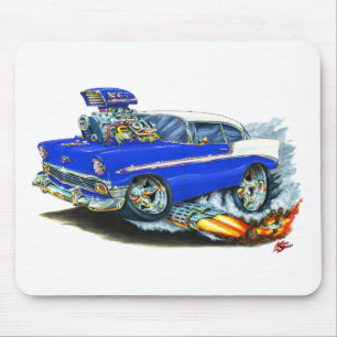 1956年のChevy 150-210の青い車 マウスパッド