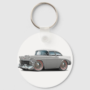 1956年のChevy Belairの灰色白の車 キーホルダー
