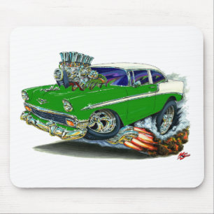 1956年のChevy Belairの緑車 マウスパッド