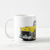 1956年のChevy Belairの黄色白の車 コーヒーマグカップ (左)