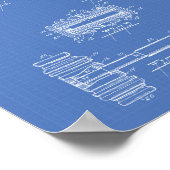 1956年のGavel of Justiceパテントアート – 青写真 ポスター (角)