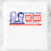 1956年イケアンドディック投票 長方形シール (バッグ)