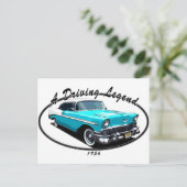 1956年ビュイック ベルエア ブルー ポストカード (スタンド正面)