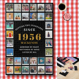 1956年家族の思い出70歳の誕生日フォトコラージュ ジグソーパズル