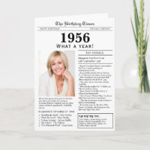 1956年新聞誕生日カード