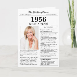 1956年新聞誕生日カード カード