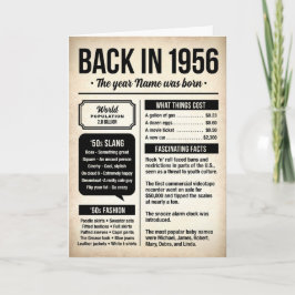 1956年生まれの方のための70歳の誕生日カード カスタムネーム入り カード