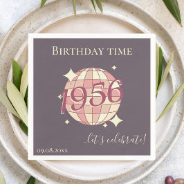 1956年生まれの70歳の誕生日テーブル装飾 ナプキン スタンダードカクテルナプキン