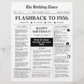 1956年生まれ ブラック＆ホワイト新聞 誕生日新聞 (正面)