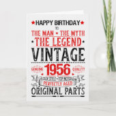 1956年生まれ 誕生日おめでとう 人物 伝説 英雄 カード (正面)
