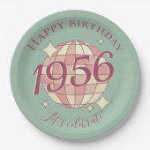 1956年生まれ 70歳の誕生日パーティー飾り ペーパープレート (正面)