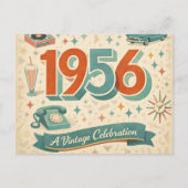 1956年誕生日カード 50年代レトロ限定版 ポストカード (正面)