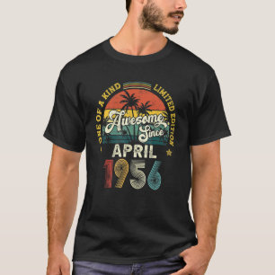 1956年4月以来のヴィンテージ 66歳の誕生日おめでとう Tシャツ