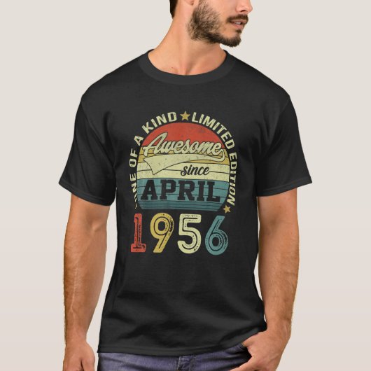1956年4月66日素晴らしBiから66歳の贈り物 Tシャツ (正面)