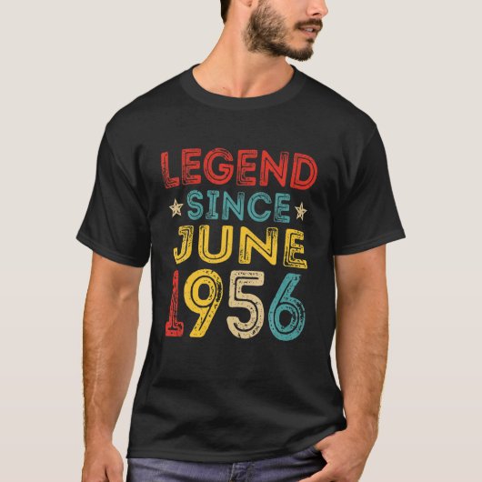 1956年6月65日誕生日伝説動揺して65 Tシャツ (正面)